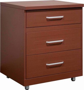 Oviala Mueble de cocina exterior con 3 cajones color ladrillo