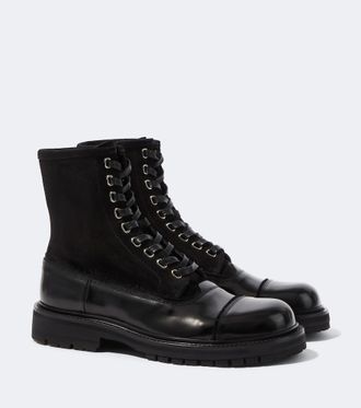 Dolce & Gabbana Botas de ante y piel con cordones