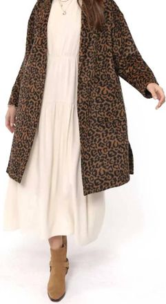 Sadie & Sage Animal Instinct Leopard Coat In Brown /black