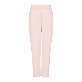 A|X Armani Exchange Sweatpants, female, Pink, Size: L Stretch fabric jogger pants with rhinestone logo