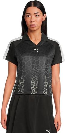 Puma T7 Leo Luxe Relaxed Soccer Jersey Womens T Shirt Puma Black-all Over Print : LG, Polyester