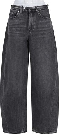 Alexander Wang Prestyle Blow Up Jeans - Dames - Loose Fit Jeans - Grijs - W28 - Katoen - Jeans