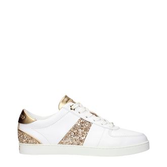 Jimmy Choo London White Leather Low Top Womens Sneakers