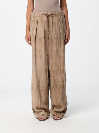 Emporio Armani Geometric Pattern Viscose Palazzo Trousers