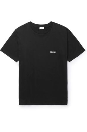 Celine Logo-Print Cotton-Jersey T-Shirt