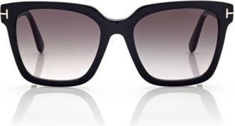 Tom Ford Black Acetate Square Grey Gradient Womens Sunglasses FT0952 01B 55