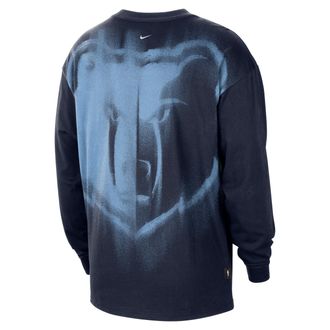 Nike Mens Memphis Grizzlies Standard Issue Basketball Long-Sleeve Top in Blue | II5785-419