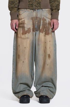 Jaded London LDN Mud Baggy Jeans in Blue at Nordstrom, Size 30