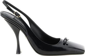 Dolce & Gabbana Calfskin Slingback - Dames - Pumps - Zwart - 38 EU - Leer - Schoenen