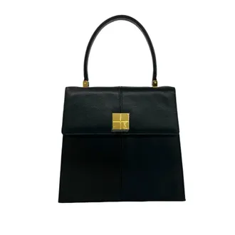 Saint Laurent Black Leather Handbag Tote Bag (Pre-Owned)