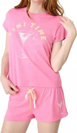 PJ Salvage Tini Time Softee Short Pajama Set In Sorbet