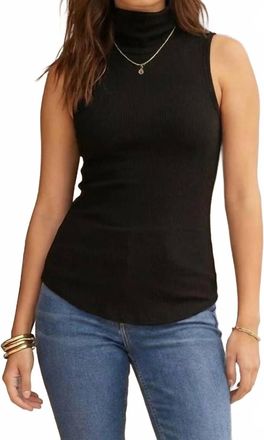 Fifteen Twenty Sleeveless Turtleneck Top In Black