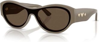 Emporio Armani Ea 4265U Zonnebril - Dames - Zonnebrillen - Bruin - 36 MM - Accessoires