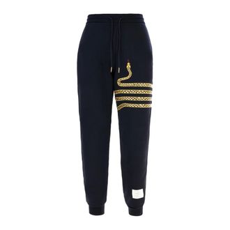 Thom Browne Heren, Broeken, Blauw, Maat: XL Katoen