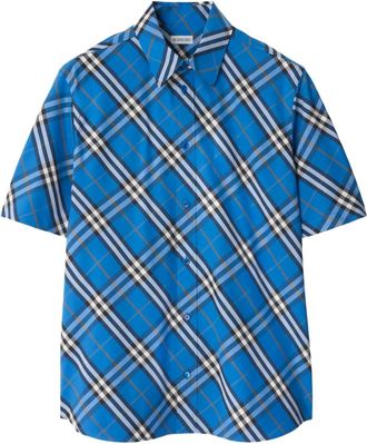 Burberry Camicia in cotone a quadri - Blu