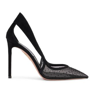 Aquazzura D&eacute;collet&eacute; con Fiocco in Mesh 105 - - Shoes - Donna - Nero - 40 EU