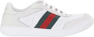 Gucci White Screener Sneakers