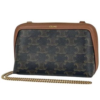 Celine Pre-owned Vintage Schoudertas - Dames - Pre-owned - Bruin - Maat: ONE Size Leer