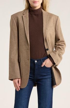 Rag & Bone Odessa Plaid Wool Blend Blazer in Camel Plaid at Nordstrom Rack, Size 2