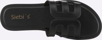 Siebi&acute;s Badepantolette SIEBIS, Damen, Gr. 37, schwarz, Synthetik, Schuhe Badepantolette
