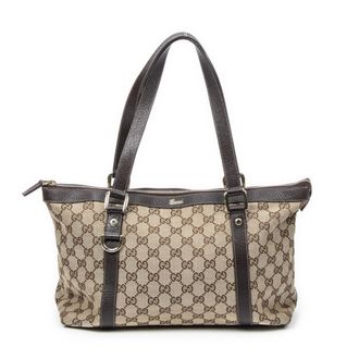 Gucci Pre-owned Womens Abbey Zip Tote Shoulder Bag - Brown - One Size
