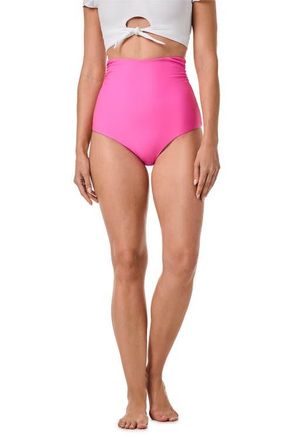 Coolibar Womens Golden Isles Ultra High Rise Swim Bottoms, UPF 50+ Sun Protection in Tulip Pink at Nordstrom, Size X-Large
