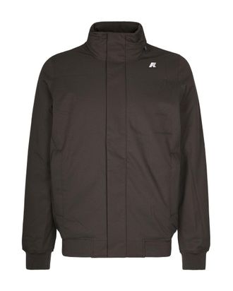K-Way Black Olive/Blue Amaury Twill Marmotta Jacket