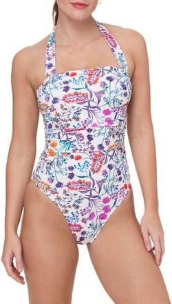 Andie Swim The Aleta Ruched One-Piece Swimsuit in Botanical Floral at Nordstrom Rack, Size X-Small