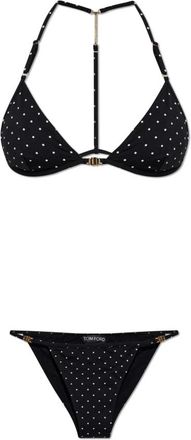Tom Ford Polka-dot Triangel Bikini met T-bies - Dames - Bikinis - Zwart - XS - Badmode