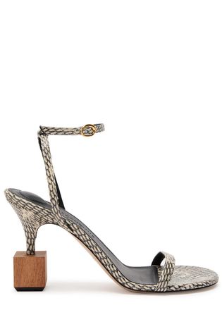 Jacquemus The Bisou 90 Geometric Sandals - Beige - 38 (IT38 / UK5)