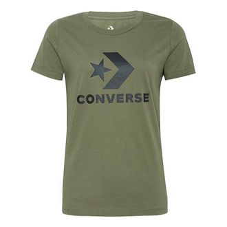 Converse (WMNS) Converse Classic Logo Printing Short Sleeve Grass Green 10009152-A13