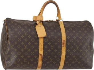 Louis Vuitton Pre-owned Weekend Bags, female, Brown, Size: ONE SIZE Pre-owned Canvas Weekend Bag