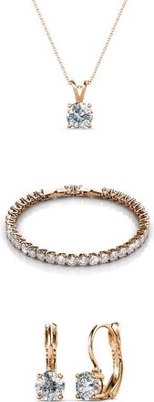 MYC-Paris Ronde Venus Sets - Ros&eacute;goud en Kristal