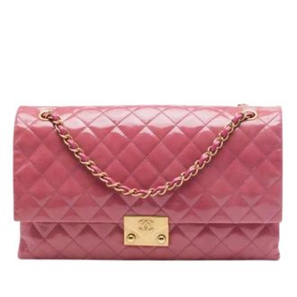 Chanel Pre-owned Vintage Flap Shoulder Bag - Dames - Pre-owned - Roze - Maat: ONE Size Leer