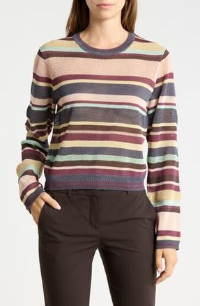Scotch & Soda Floral Jacquard Crewneck Sweater in Charcoal Grey Heathe at Nordstrom Rack, Size X-Small