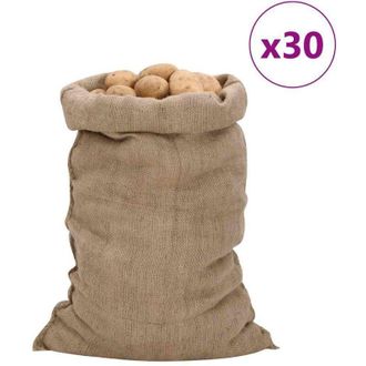 vidaXL Sacos De Yute 30 Unidades 60x105 Cm 100% Yute 340 G/m&sup2; Vidaxl