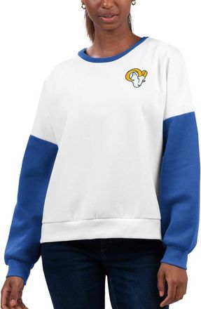G-III 4Her by Carl Banks Womens G-III 4Her by Carl Banks White Los Angeles Rams A-Game Pullover Sweatshirt at Nordstrom, Size Xx-Large