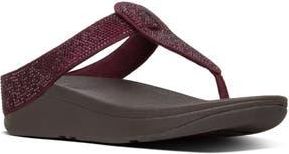 FitFlop Isabelle Toe Post Wedge Sandal in Wild Aubergine at Nordstrom Rack, Size 10