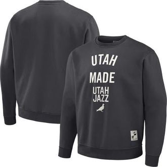 Staple Mens NBA x Staple Anthracite Utah Jazz Plush Pullover Sweatshirt at Nordstrom, Size Medium