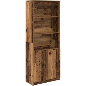 vidaXL Highboard Old Wood 70x35x180 cm Engineered Wood Vidaxl