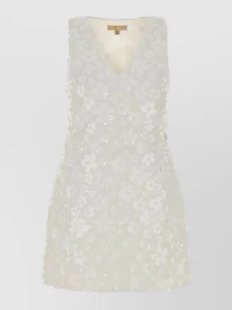 Michael Kors stretch polyester mini dress lace detail