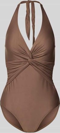 Barts Badeanzug mit Neckholder Modell Kelli in Mittelbraun, Gr&ouml;&szlig;e 36
