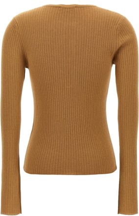 Max Mara Womens Beige Silk Cardigan Clothing