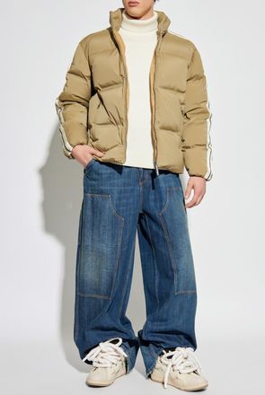 Palm Angels Down Jacket With Stand-up Collar, Mens, Green