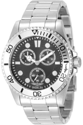Invicta Pro Diver 51140 Herenhorloge - Quartz Uurwerk - Roestvrij Staal met Zwarte Wijzerplaat - 43 mm
