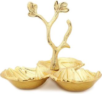 Alice Pazkus Leaf 3 Sectional Relish Dish