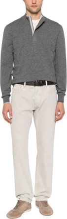 Vengera Trui met hoge hals - Heren - Ronde hals truien - Grijs - XL - Truien & Vesten