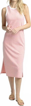 Southern Tide Sun Farer Stripe Midi Tank Dress In Conch Shell
