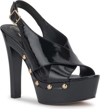 Jessica Simpson Caulira Platform Sandal in Black at Nordstrom, Size 8.5