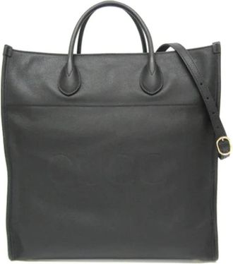 Gucci Tweedehands leren handtassen - unisex - Vintage Handtas - Zwart - ONE Size - Leer - Vintage